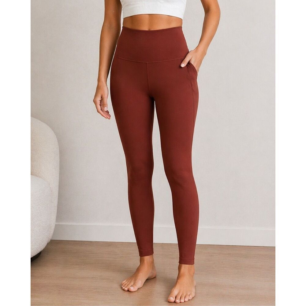 Lululemon Align Leggings 4 Rust Brown High Rise Yoga Pants